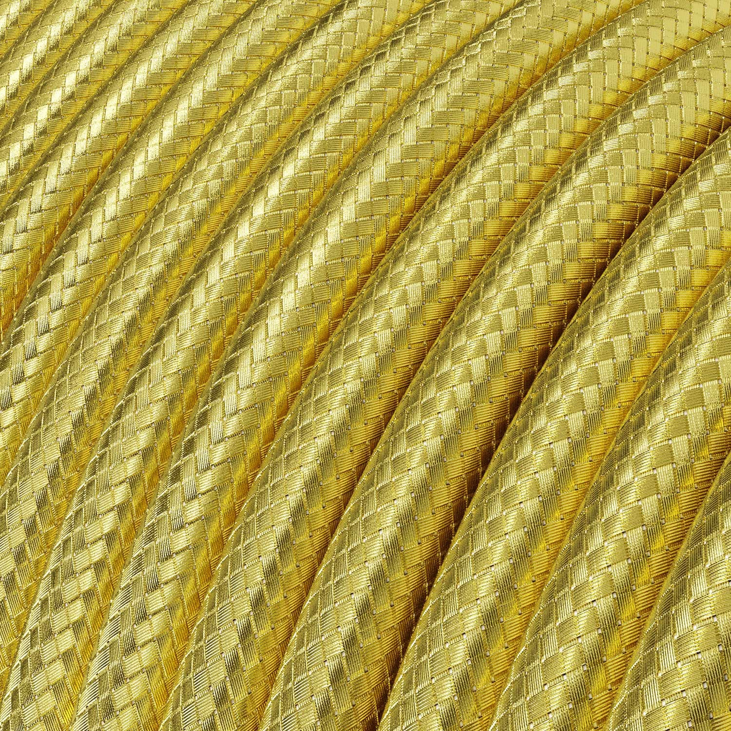 Cavo Elettrico rotondo 100% rivestito in Rame color Ottone