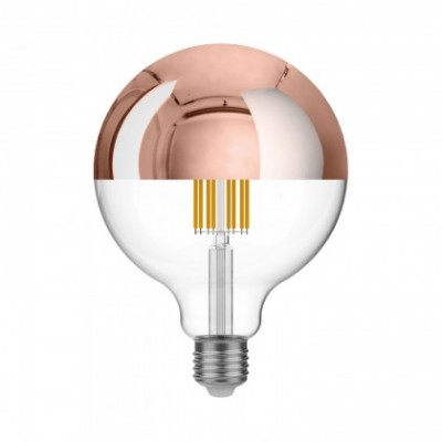 Ampoule LED Demi Sphère Cuivre Globe G125 7W 650Lm E27 2700K Dimmable - A25
