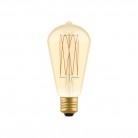 Ampoule Dorée LED Carbon Line Filament Cage Edison ST64 7W 640Lm E27 2700K Dimmable - C54